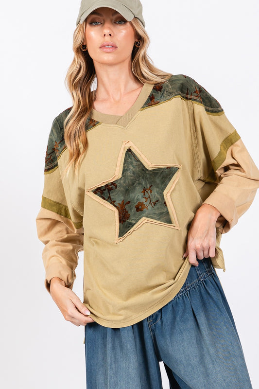 Star Patch Oversized T-Shirt