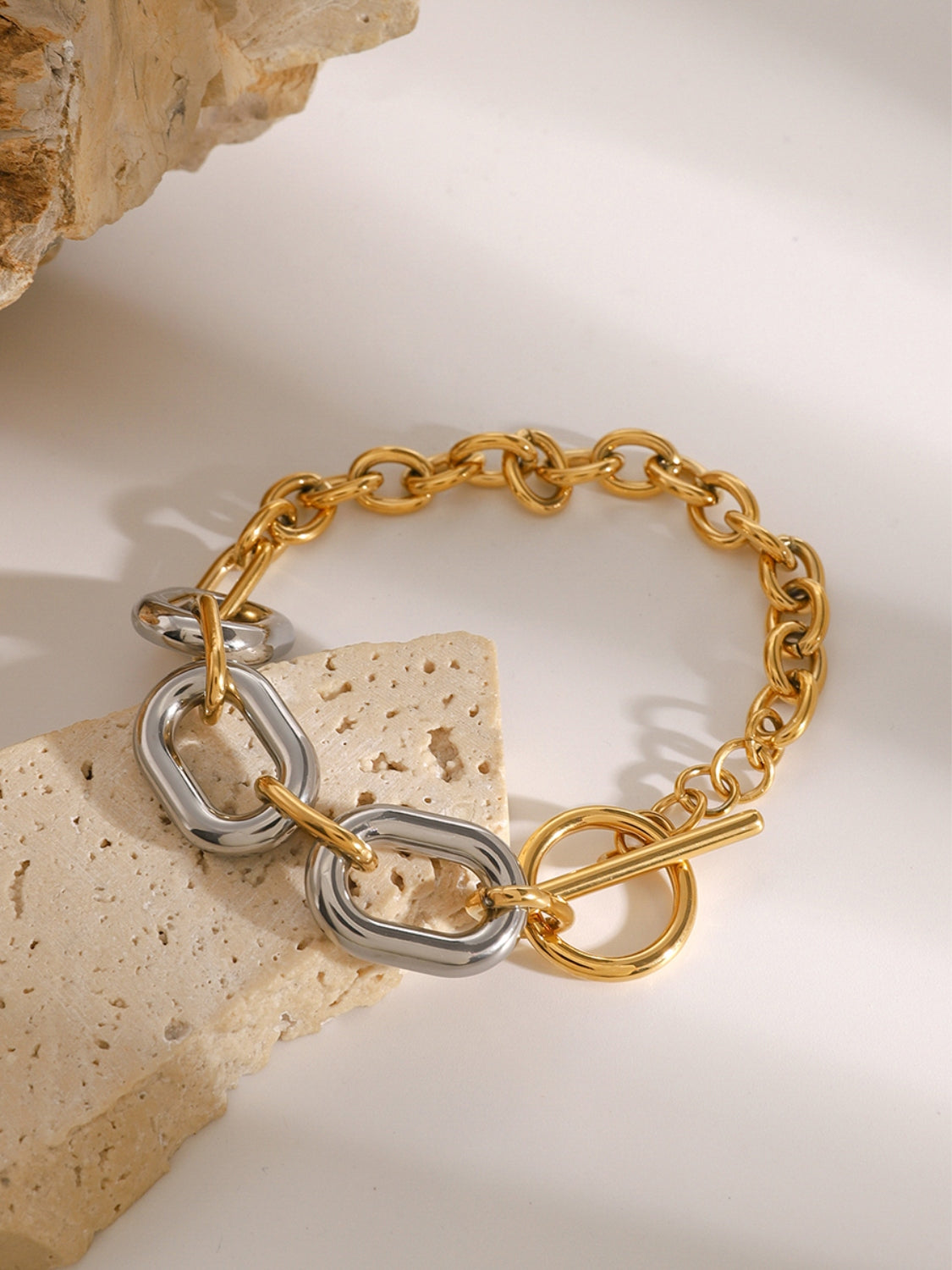 Gold-Plated x Stainless Steel Bracelet