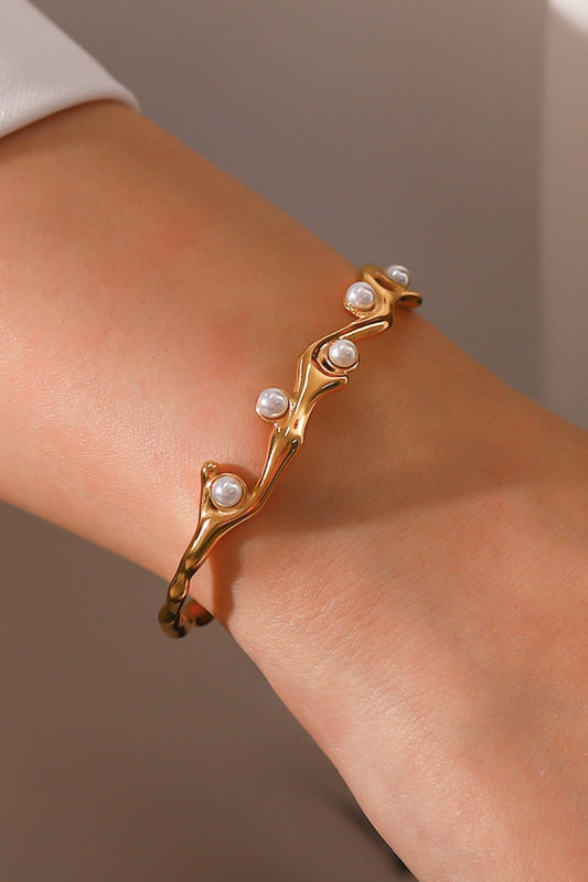 Pearl Open Bracelet