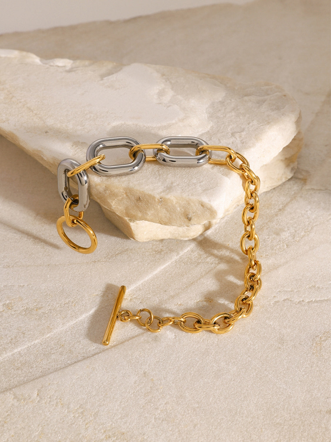 Gold-Plated x Stainless Steel Bracelet