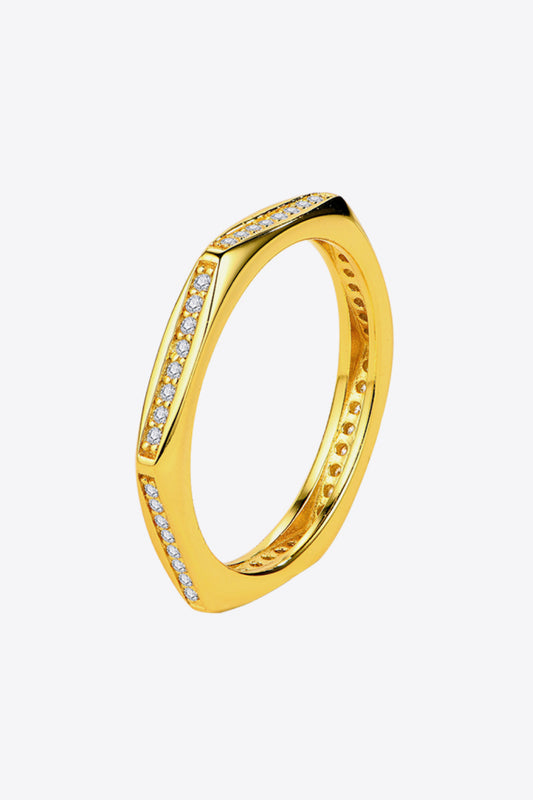 Moissanite 18K gold-plated Ring (0.3 Carat)