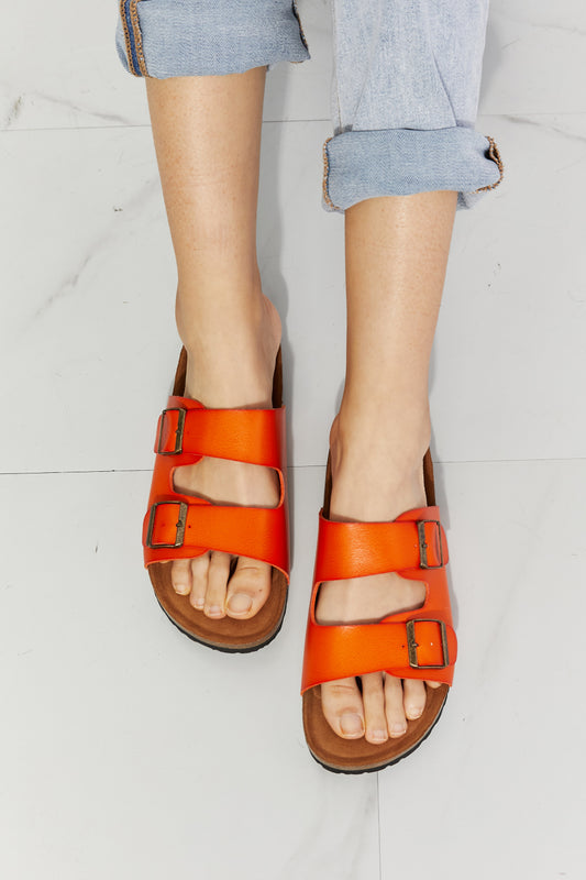 Open Toe Dark Orange Sandals